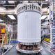 The LZ central detector in the clean room at Sanford Underground Research Facility.